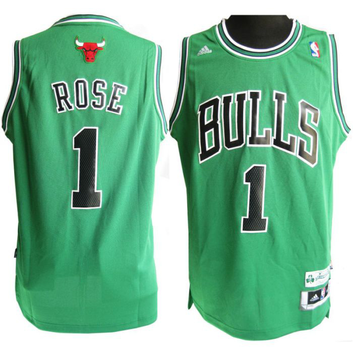 Men NBA Chicago Bulls #1 Rose green Game Nike Jerseys